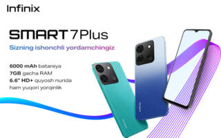 Infinix компанияси Ўзбекистонда катта батареяли янги смартфон – SMART 7 Plus’ни тақдим этди