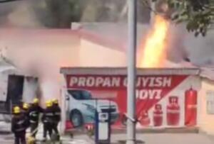 Андижонда газ қуйиш шохобчасида ёнғин чиқди