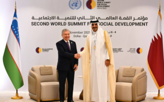 Шавкат Мирзиёев Қатар Амири билан учрашди