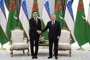 Шавкат Мирзиёев Туркманистон президенти билан музокаралар ўтказди