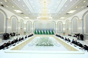 Ўзбекистон ва Туркманистон президентлари чегараолди савдо зонасини ишга туширдилар