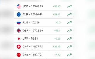 Ўзбекистонда хорижий валюталар курси кўтарилди