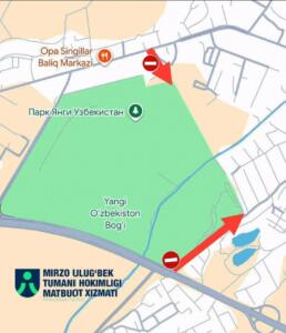 Янги Ўзбекистон кўчасининг айрим ҳудудлари мусобақалар сабабли вақтинча ёпилди