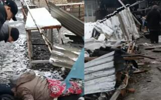 Андижонда кийим-кечак бозорининг растаси қулаб тушди: жабрланган бор