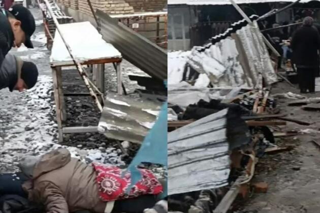 Андижонда кийим-кечак бозорининг растаси қулаб тушди: жабрланган бор