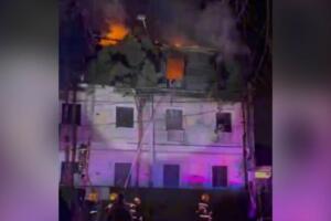 Тошкентда янги қурилаётган икки қаватли бинодаги ёнғин чиқди