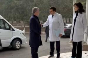 Президент Гулистондаги портлашда жабрланган фуқаролар ҳолидан хабар олди