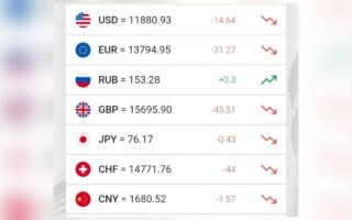 Ўзбекистонда доллар расмий курси тушиб кетди