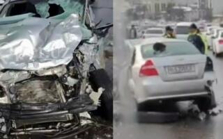 Тошкентда 4 та автомобил ўзаро тўқнашди: жабрланганлар бор