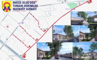 Мирзо Улуғбек туманидаги кўчалардан бири 1 ҳафтага ёпилди