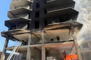 Тошкентда янги қурилаётган турар жой биносида ёнғин чиқди