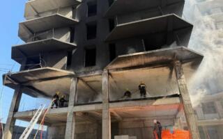 Тошкентда янги қурилаётган турар жой биносида ёнғин чиқди