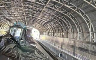 «Турон» метро бекатининг том қисмида силжиш содир бўлди