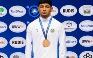 Ўзбекистонлик курашчи U-17 жаҳон чемпионатида бронза медалини қўлга киритди