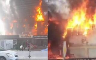 Тошкент вилоятидаги дўконда йирик ёнғин юз берди