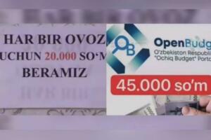 Ўзбекистон фуқаролари Open Budget лойиҳасидаги овозлар учун мукофот ваъда қилаётган фирибгарлардан огоҳлантирилди